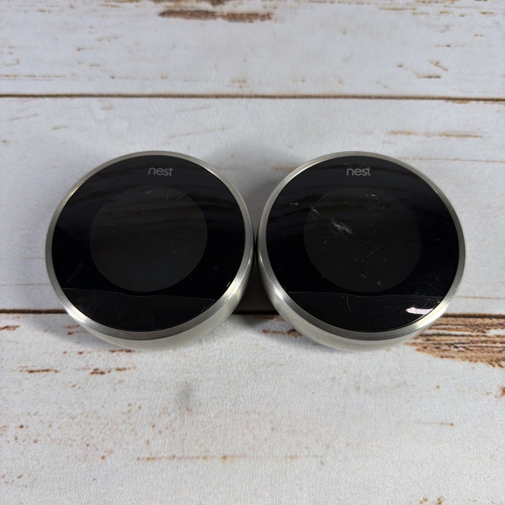 Lot of (2) Nest Learning Thermostat 2nd Gen Silver 02A Programmable – Used